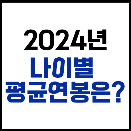 2024년나이별평균연봉